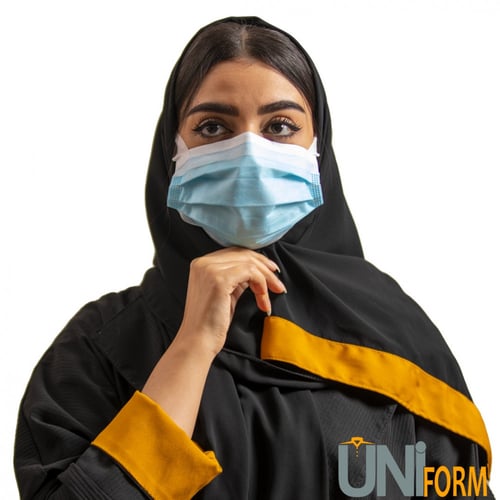 الكمامة المريحة مطاط ذكي 3 طبقات لون ازرق