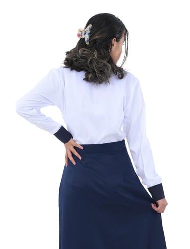 تنورة مرحلة ثانوي كحلي سادة