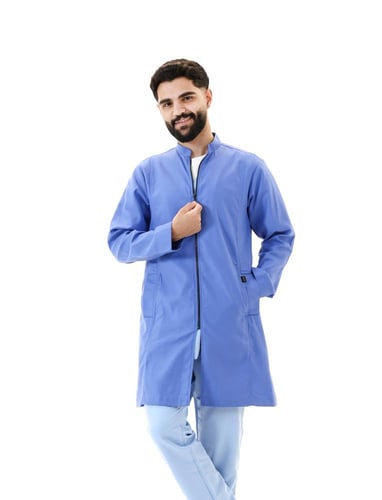 لاب كوت رجالي أزرق سحاب – تصميم أنيق وخامة مريحة