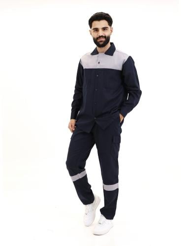 بدلة عمال تداخلات تعطيم رصاصي موديل 102