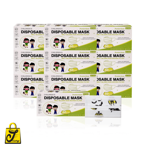 10 علب كمامات اطفال باتمان ( 500 كمامة )