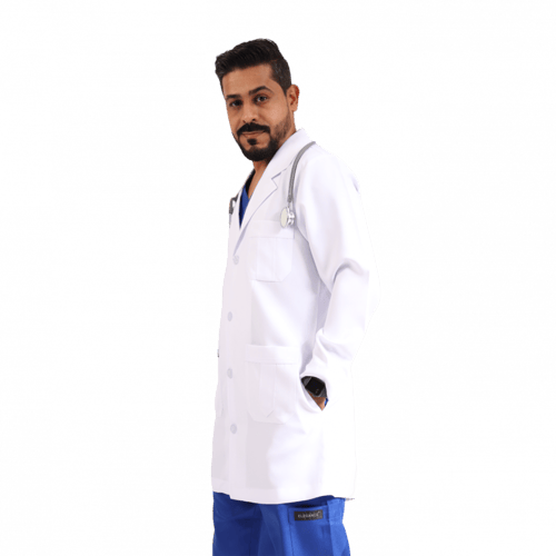 لاب كوت قصير ابيض - رجالي