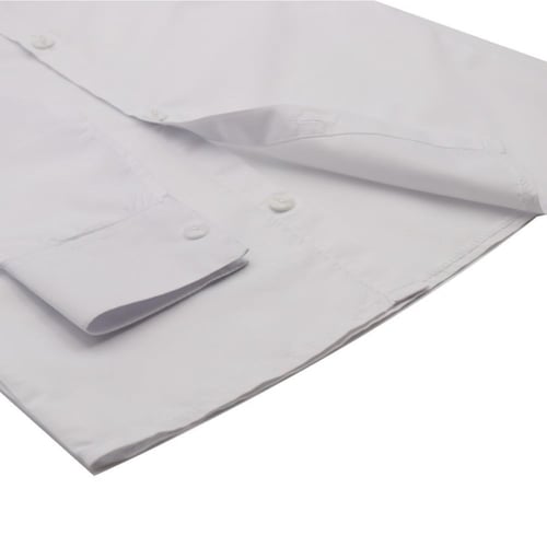 بلوزة مدرسية بأكمام وأزرار بيضاء