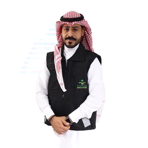 سديري مطرز بشعار وزارة الصحة للجنسين