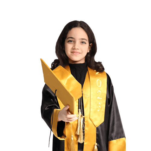 قبعة تخرج للصغار لون ذهبي