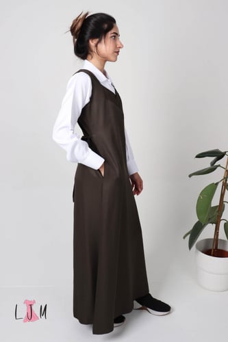 شيال مريول زيتي شيال كسرات عصرية بدون البلوزه