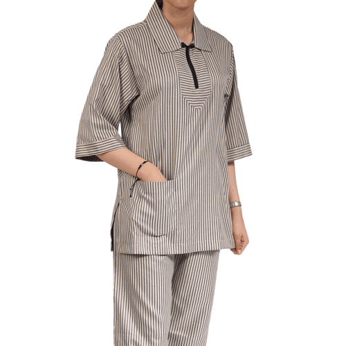 زي عاملات منزلية كويتي لون سادة مع تعطي ابيض