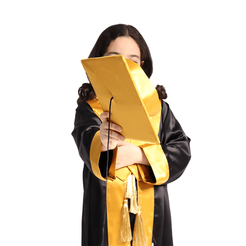 قبعة تخرج للصغار لون ذهبي