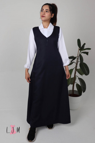 مريول شيال كحلي شيال صدر شكل سبعه مع ازرار بدون ال...