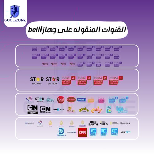 رسيفر beIN PVR اردني مع اشتراك 3 اشهر باقة تميز