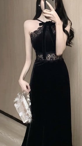 فستان دانتيل اسود