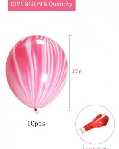 مجموعه بالون باللون الوردي 10 قطع | بدون تعبئه هيل...