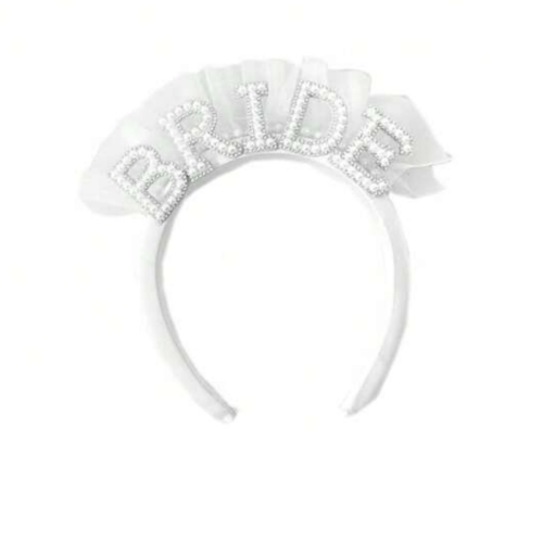 تاج برايد مع احرف بارزه من اللولو