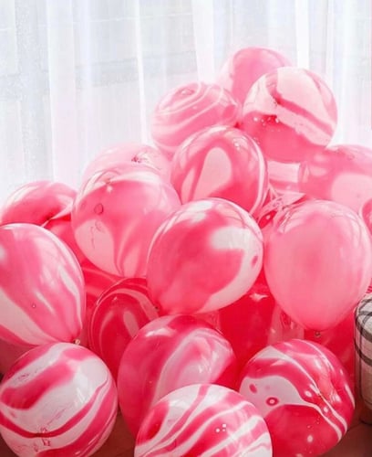 مجموعه بالون باللون الوردي 10 قطع | بدون تعبئه هيل...