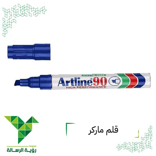 قلم ماركر مشطوف ازرق من ARTLINE 90