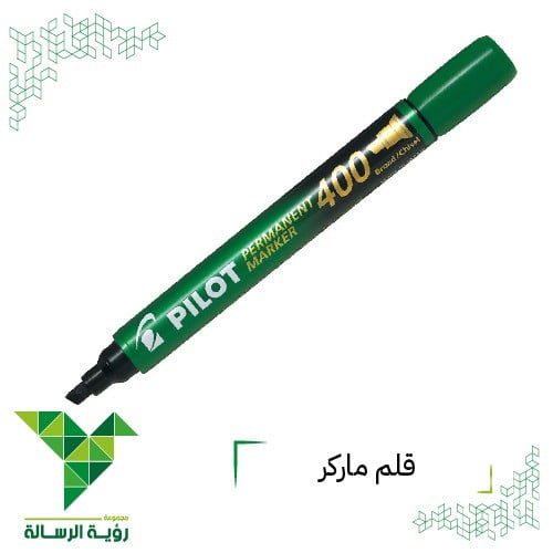 قلم ماركر مشطوف اخضر PILOT PERMANENT MARKER 400