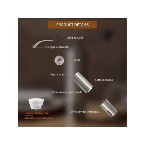 طاحونة يدوية ترس سيراميك ابيض