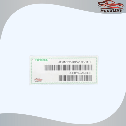 أستكر تويوتا باركود خارجي