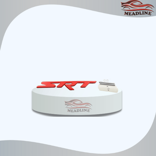 شعار SRT الشبك الامامي اللون الأحمر