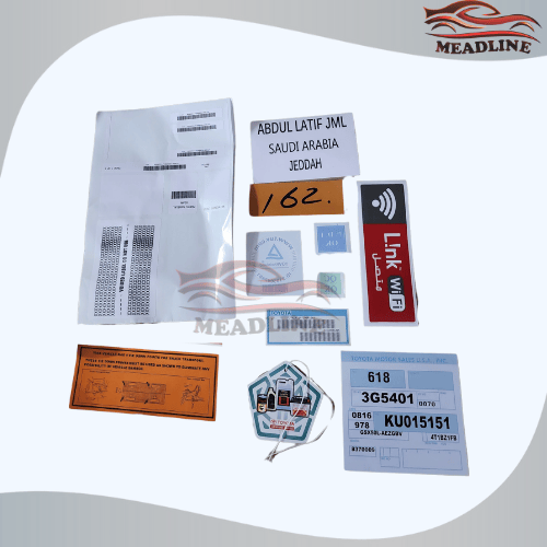 بكج استكرات وكالة تويوتا افلون جديد ( 11 قطعة )