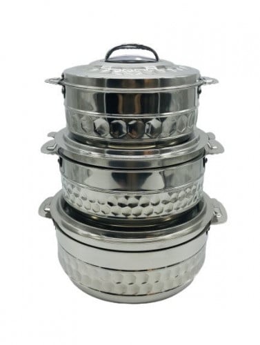 حافظات ستيل هندي -طقم 3حبة كبير