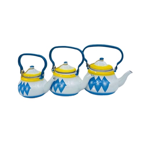 ابريق غضار هرمي ازرق