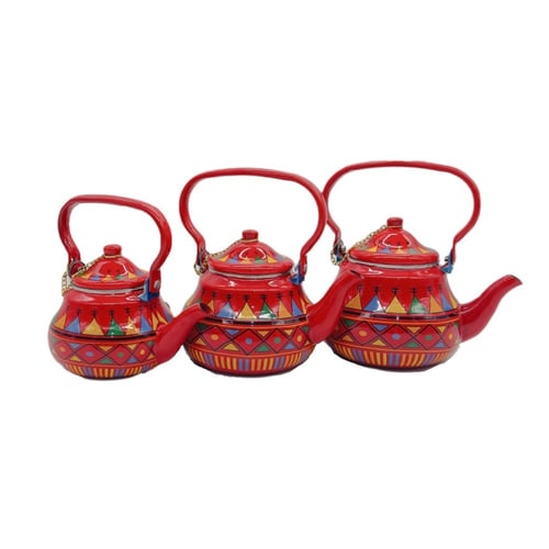 ابريق عسيري هرمي احمر