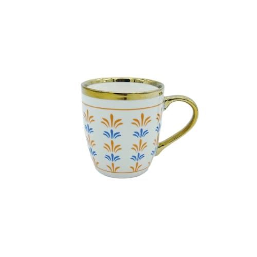 كوب سيراميك الطيبين ازرق برتقالي