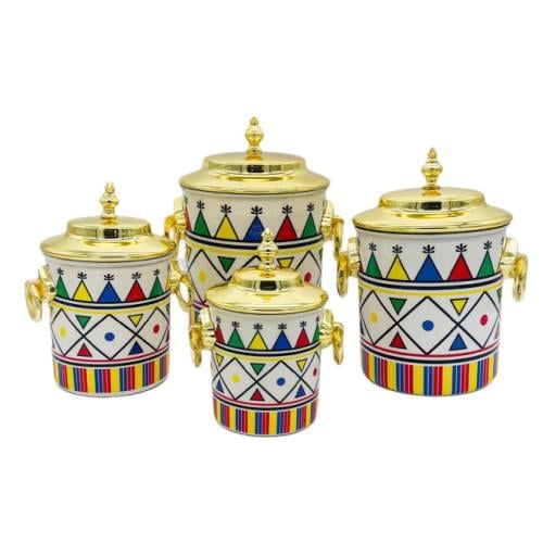 علب سكر و شاي عسيري ابيض