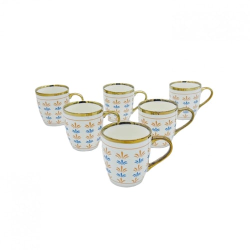 كوب سيراميك الطيبين ازرق برتقالي