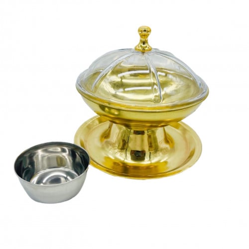 تمرية ذهبي بغطاء شفاف