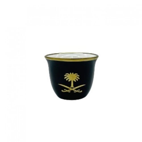 فنجان سيفين و نخلة (اسود)