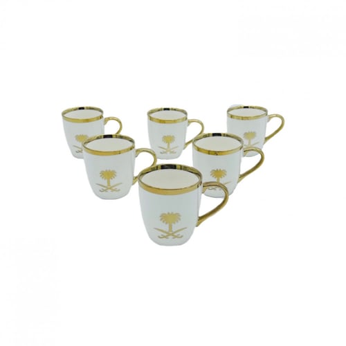 كوب سيراميك سيفين و نخلة ذهبي