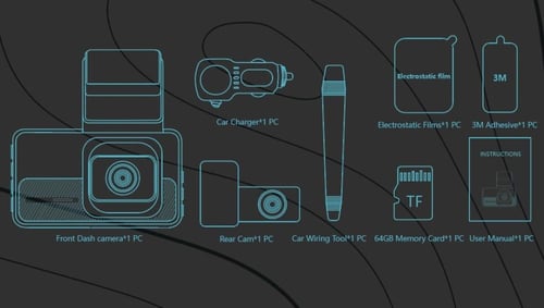 فيرتك | داش كام Falcon امامي وخلفي بدقة 4K