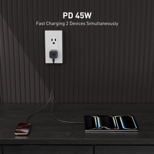 جودا | FOLD شاحن جداري بمنفذين تايب سي بقوة 45 واط