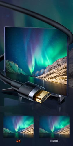 بيسوس | سلك HDMI بوضوح 4K وبطول 3 متر