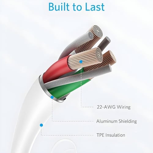 انكر | كيبل ايفون بطول 1.8 متر - متعدد الالوان