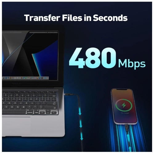 جودا | سلك تايب سي لايتنينق قماش بقوة 60 واط بطول...