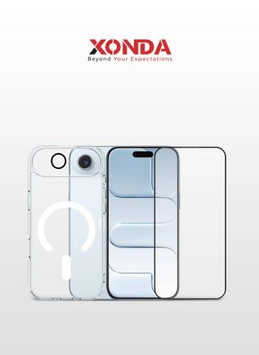 بكج النخبة - حماية 3 في 1 أيفون 17 اير شفاف (كفر م...