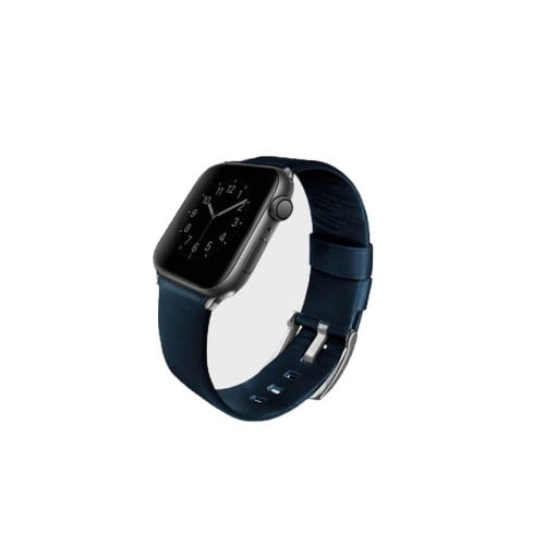 يونيك | سوار ساعة ابل جلد فاخر - ازرق