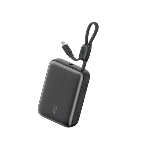 JODA | بطارية متنقلة هالو 10K مع سلك مدمج اسود