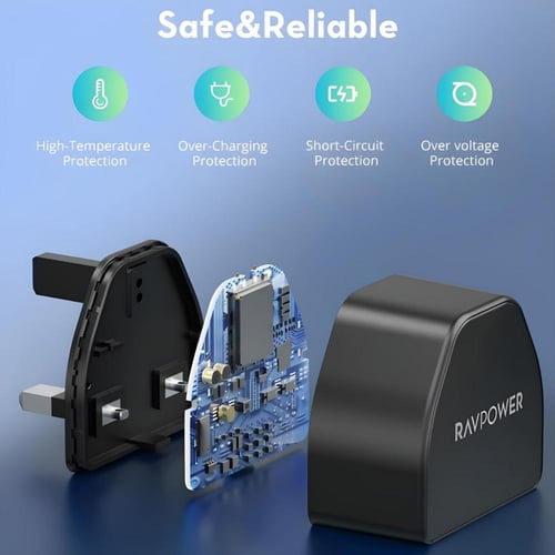 راف باور | شاحن جداري تايب سي 20 واط - اللوان متعد...