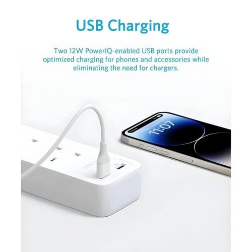 انكر | توصيلة 4 منافذ طاقة ومنفذين USB