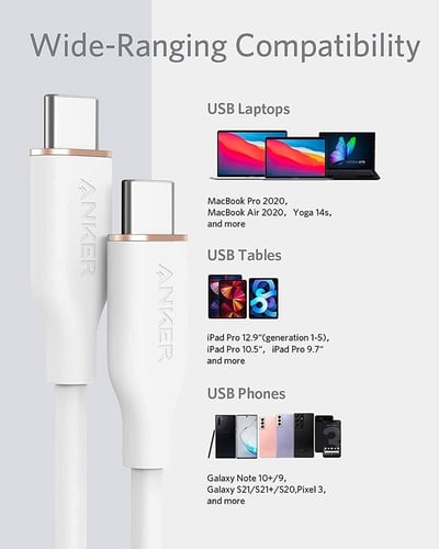 سلك انكر باور لاين فلو تايب سي الى تايب سي 1.8 م -...