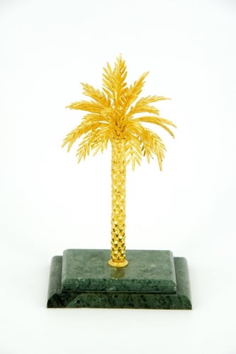 مجسم نخلة ذهبية حجم صغير 18 سم