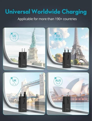 راف باور - فيش سفر نانو بقوه 30 واط بمنفذ تايب سي