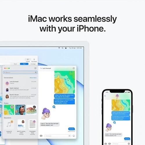 ابل - اي ماك 24 بوصة مع شاشة ريتينا مع شريحة ابل M...