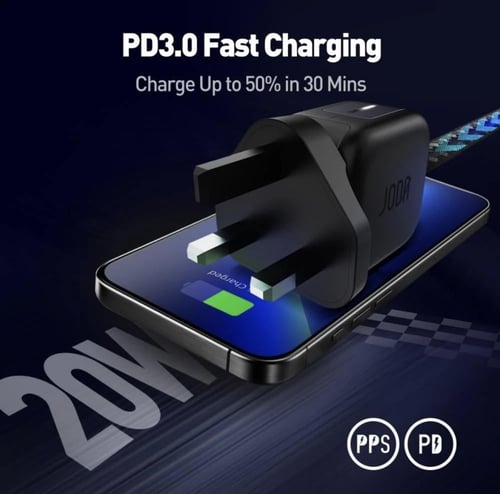 جودا - شاحن جداري بقوة 20 واط بمنفذ تايب سي