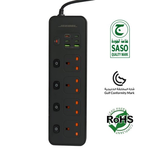 توصيلة كهرباء فولتكس جيبل | بقدرة 3250 واط 4 مقابس...