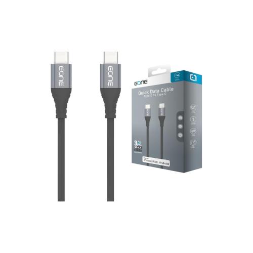 اي ون - كيبل تايب سي تايب سي بقوه 100 Wمعتمد من أب...